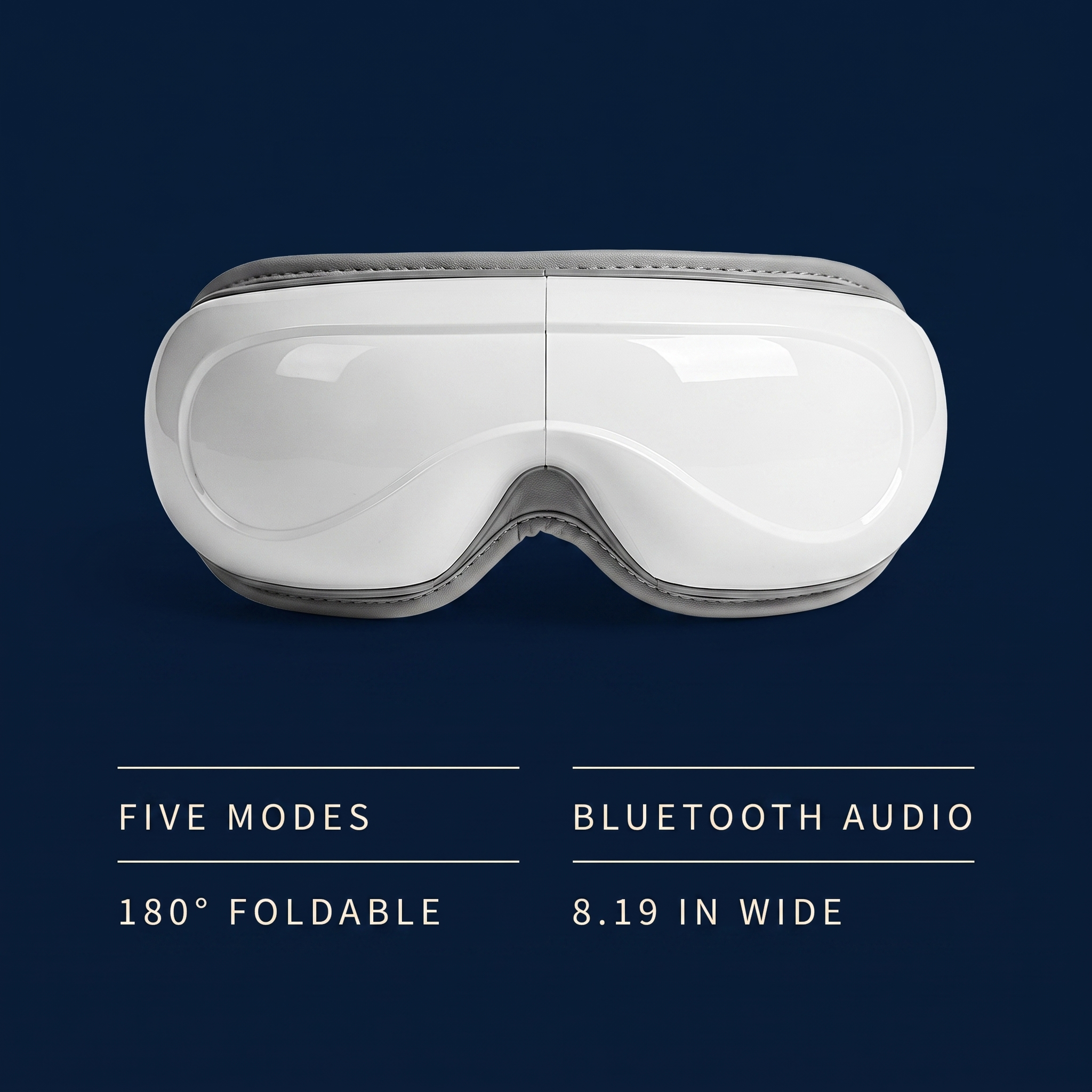 Specifications — five modes, Bluetooth audio, 180° foldable, 8.19 in wide