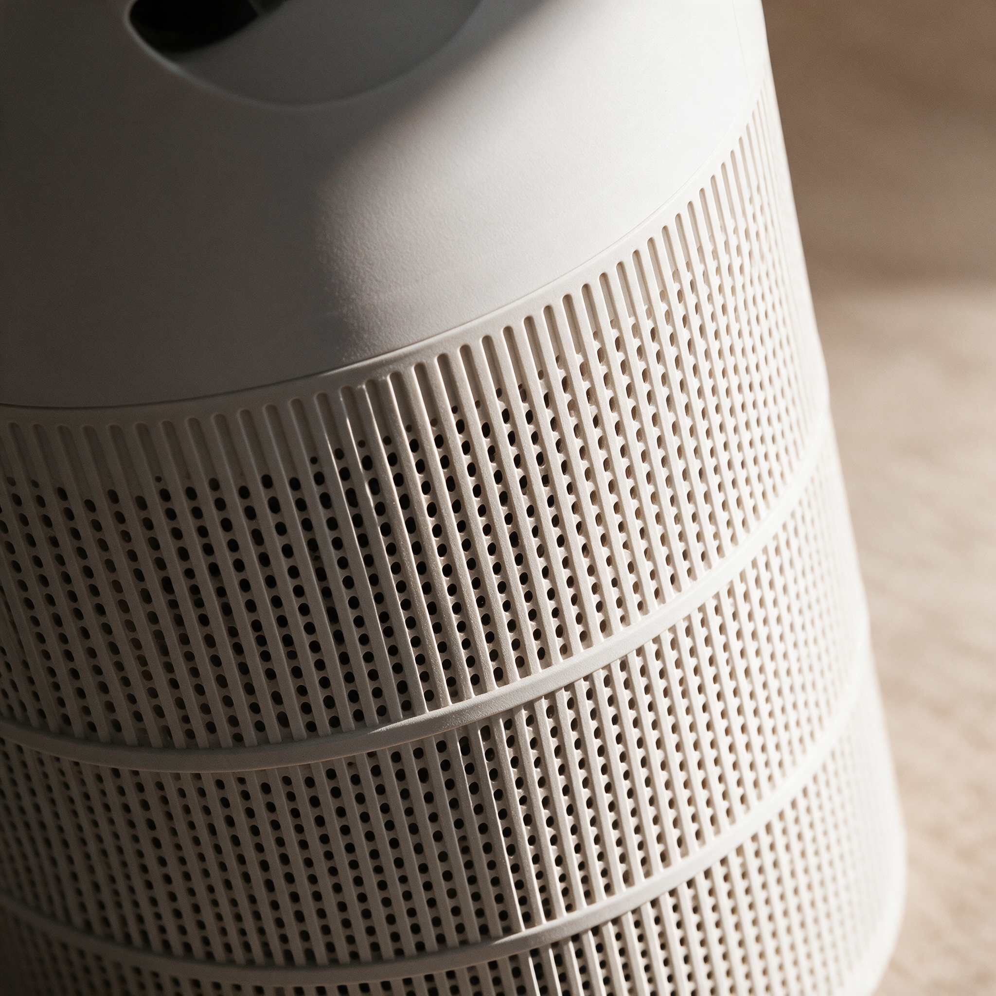 Intake vent detail on the air purifier housing