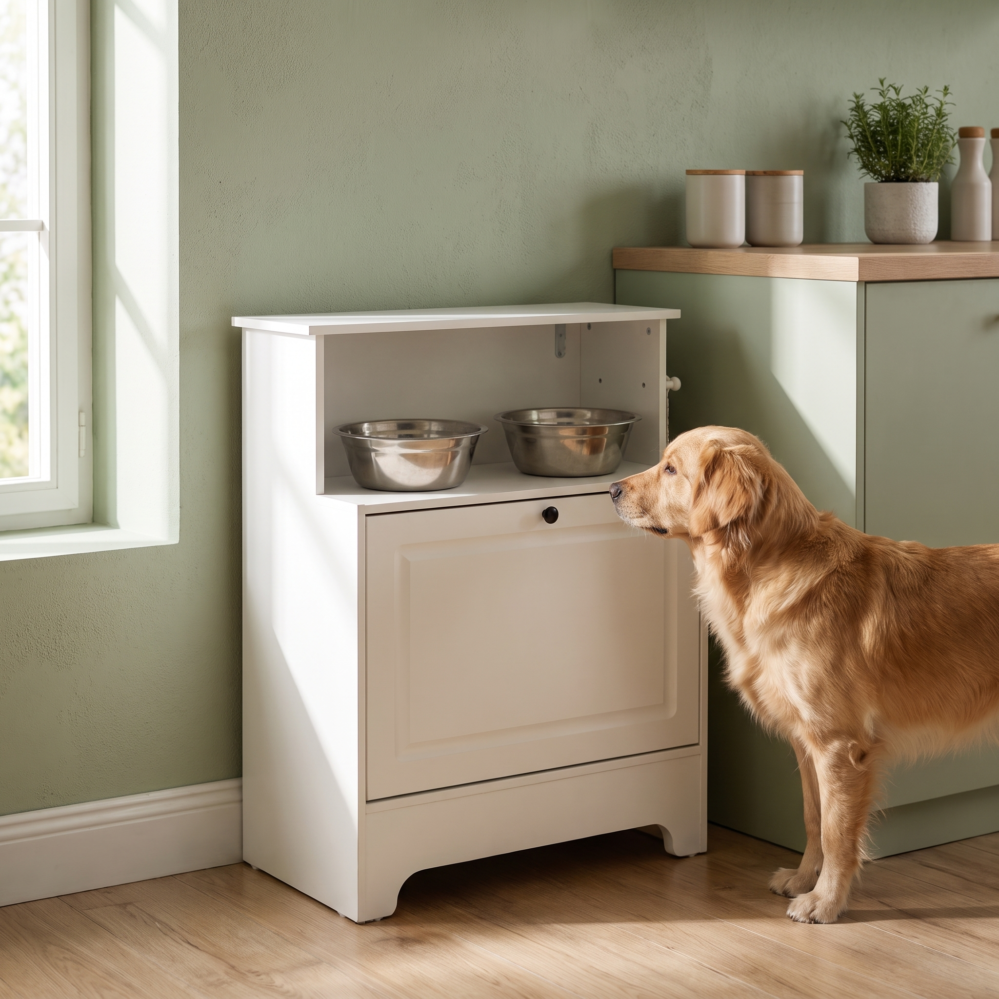 MealPost Elevated Pet Feeding Station lifestyle scene