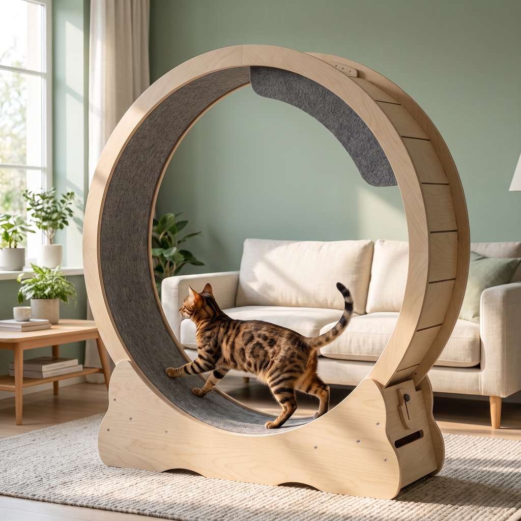 RunRing Cat Exercise Wheel lifestyle scene